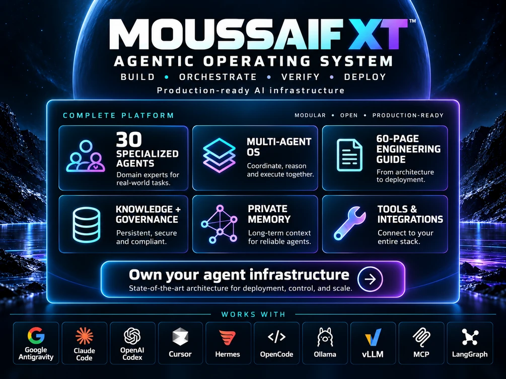 MOUSSAIF XT — Advanced AI Brain Agentic Engineering — Gumroad, official digital product cover